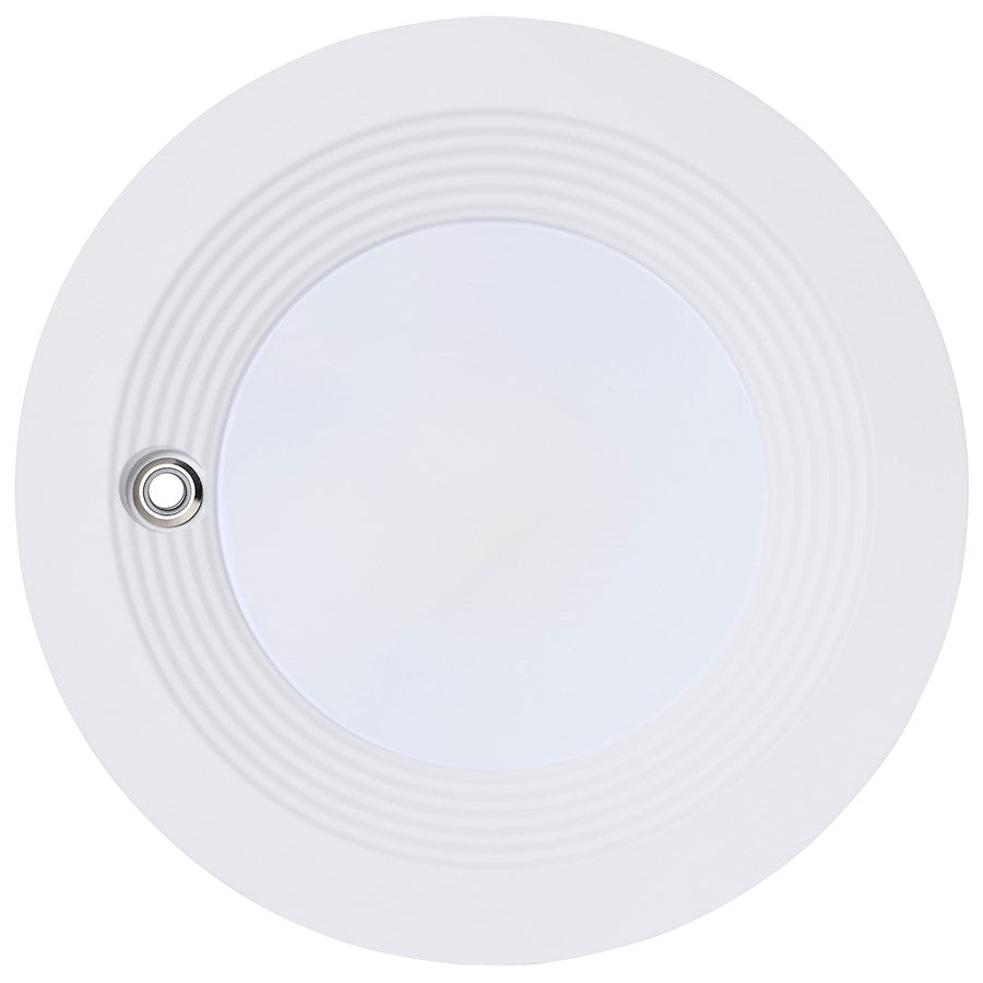 Nuvo Satco Plus Series 6in LED Recessed Downlight | Utility White Painted Aluminum with Frosted Lens | Commercial & Office Emergency | Model S21605