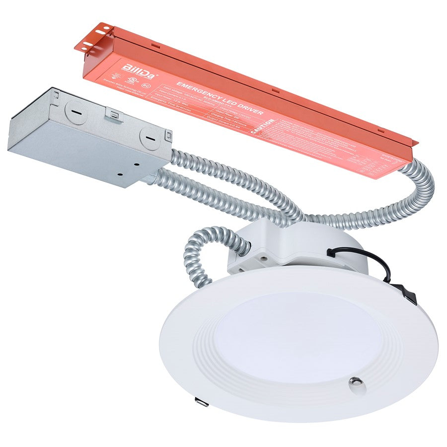 Nuvo Satco Plus Series 8in 28W LED Recessed Downlight | White Aluminum Regressed Baffle | Commercial Offices & Corridors | 3200 Lumens, 5 | Model S21606