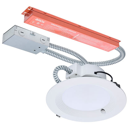 Nuvo Satco Plus Series 8in 28W LED Recessed Downlight | White Aluminum Regressed Baffle | Commercial Offices & Corridors | 3200 Lumens, 5 | Model S21606
