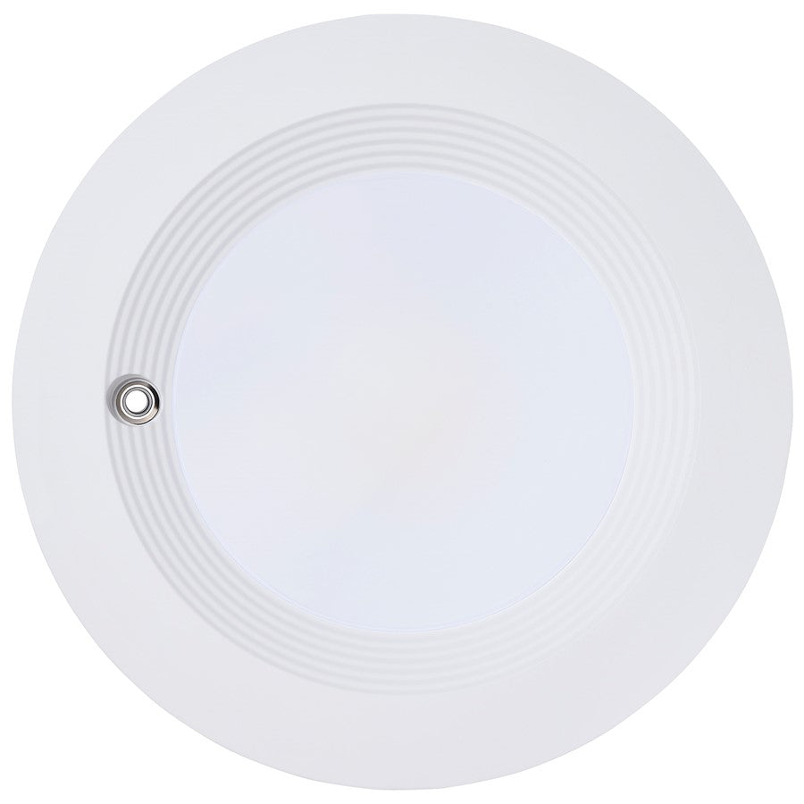 Nuvo Satco Plus Series 8in 28W LED Recessed Downlight | White Aluminum Regressed Baffle | Commercial Offices & Corridors | 3200 Lumens, 5 | Model S21606