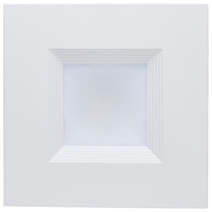 Nuvo Satco Plus Series 6in Square LED Downlight | White Painted Aluminum Regressed Baffle | Commercial Remodel & New Construction | 2200 | Model S21609