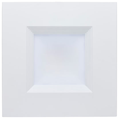 Nuvo Satco Plus Series 8in Square LED Downlight | Field-Selectable CCT & Wattage White Aluminum | Commercial & Damp Location Recessed Light | Model S21610
