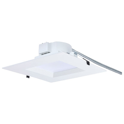 Nuvo Satco Plus Series 10in Square LED Downlight | Utility White Aluminum Regressed Baffle | Commercial & Remodel Recessed Lighting | 11 x | Model S21611