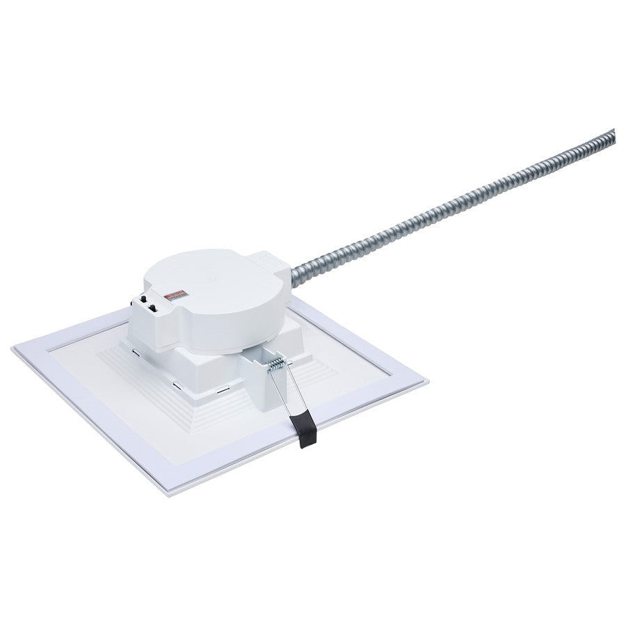Nuvo Satco Plus Series 10in Square LED Downlight | Utility White Aluminum Regressed Baffle | Commercial & Remodel Recessed Lighting | 11 x | Model S21611