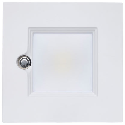 Nuvo Satco Plus Series 4in Square LED Downlight | White Aluminum Regressed Baffle | Commercial & Emergency Lighting | 1200 Lumens | Model S21612