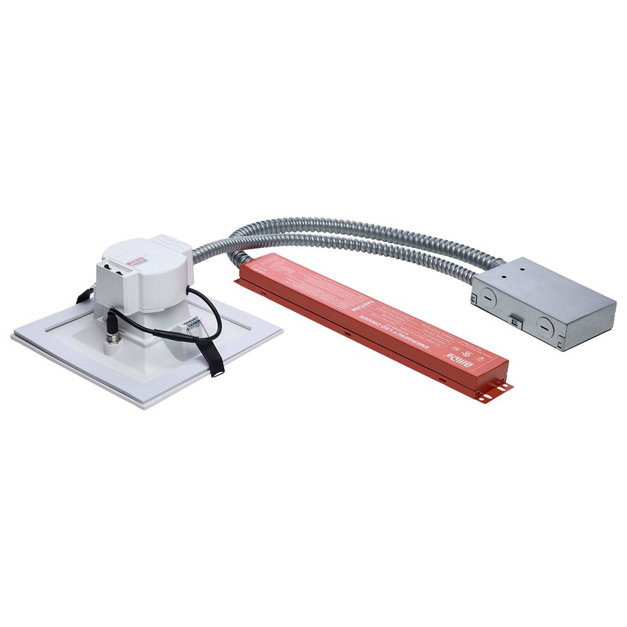 Nuvo Satco Plus Series 6in Square LED Downlight | White Painted Aluminum Regressed Baffle | Commercial Remodel & New Construction | Model S21613