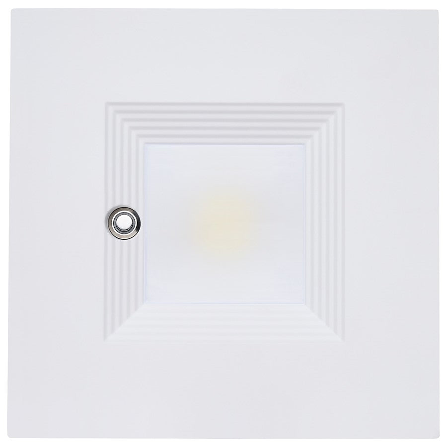 Nuvo Satco Plus Series 6in Square LED Downlight | White Painted Aluminum Regressed Baffle | Commercial Remodel & New Construction | Model S21613