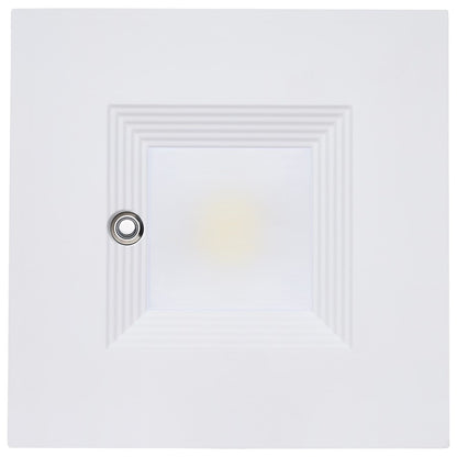 Nuvo Satco Plus Series 6in Square LED Downlight | White Painted Aluminum Regressed Baffle | Commercial Remodel & New Construction | Model S21613