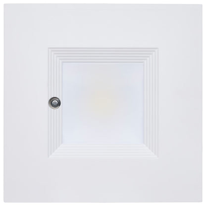 Nuvo Lighting Satco Plus Series 8in Square LED Downlight | Utility White Aluminum with Frosted Lens | Commercial & Emergency Lighting | Model S21614