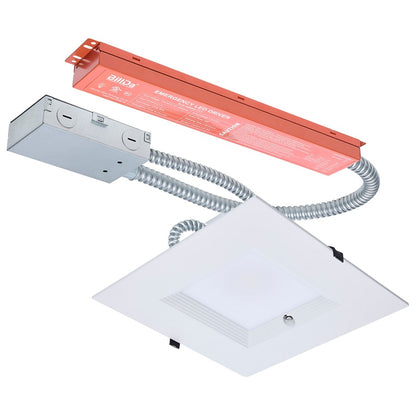 Nuvo Satco Field 10in Square LED Downlight | White Aluminum Regressed Baffle with Frosted Lens | Commercial Recessed Lighting | 11 x 11 x 3 | Model S21615
