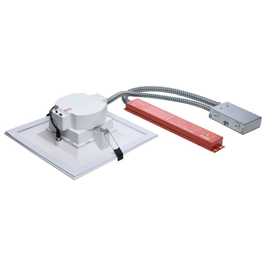 Nuvo Satco Field 10in Square LED Downlight | White Aluminum Regressed Baffle with Frosted Lens | Commercial Recessed Lighting | 11 x 11 x 3 | Model S21615