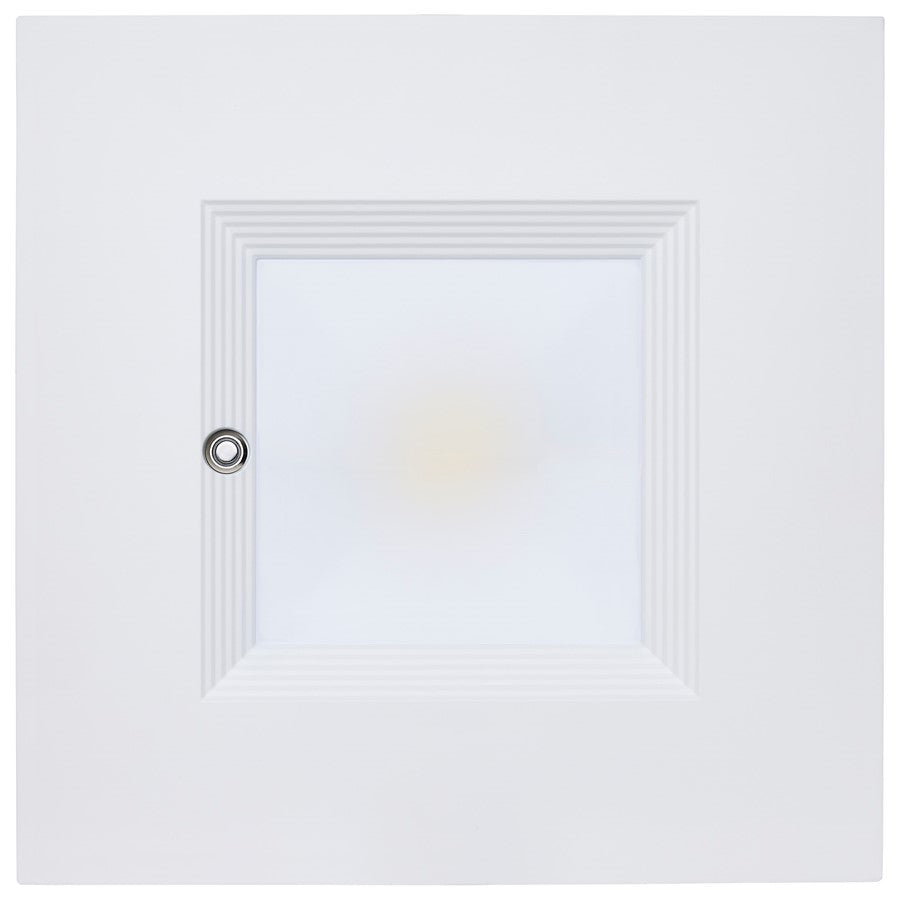 Nuvo Satco Field 10in Square LED Downlight | White Aluminum Regressed Baffle with Frosted Lens | Commercial Recessed Lighting | 11 x 11 x 3 | Model S21615