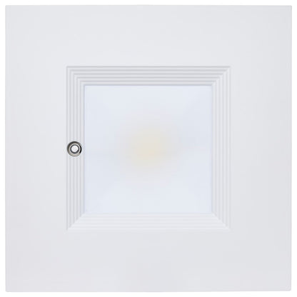 Nuvo Satco Field 10in Square LED Downlight | White Aluminum Regressed Baffle with Frosted Lens | Commercial Recessed Lighting | 11 x 11 x 3 | Model S21615