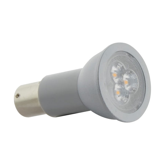 Nuvo Lighting Satco 3W R12 LED 3000K Lamp | Gray BA15s Bayonet Base | Elevator & Display Case Lighting | 220 Lumens, 80 CRI, Damp Rated | Model S29004