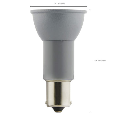 Nuvo Lighting Satco 3W R12 LED 3000K Lamp | Gray BA15s Bayonet Base | Elevator & Display Case Lighting | 220 Lumens, 80 CRI, Damp Rated | Model S29004
