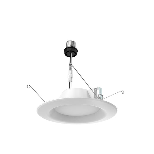 Nuvo Lighting Satco 5-6in 9.8W LED Downlight Retrofit | Modern White Finish | Wet Location Kitchen & Bathroom Recessed Light | 650 Lumens | Model S29314