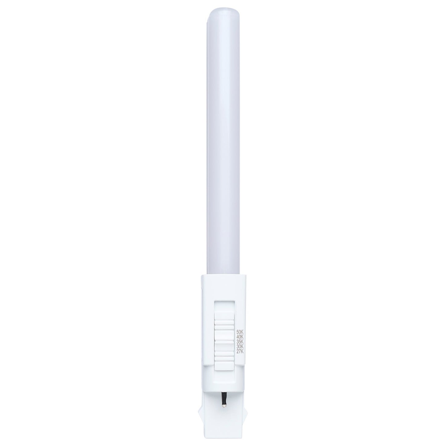 Nuvo 5W PLS LED 27K/3K/35K/4K/5K GX23 Base Omni Type A/B 120-277V, Wht