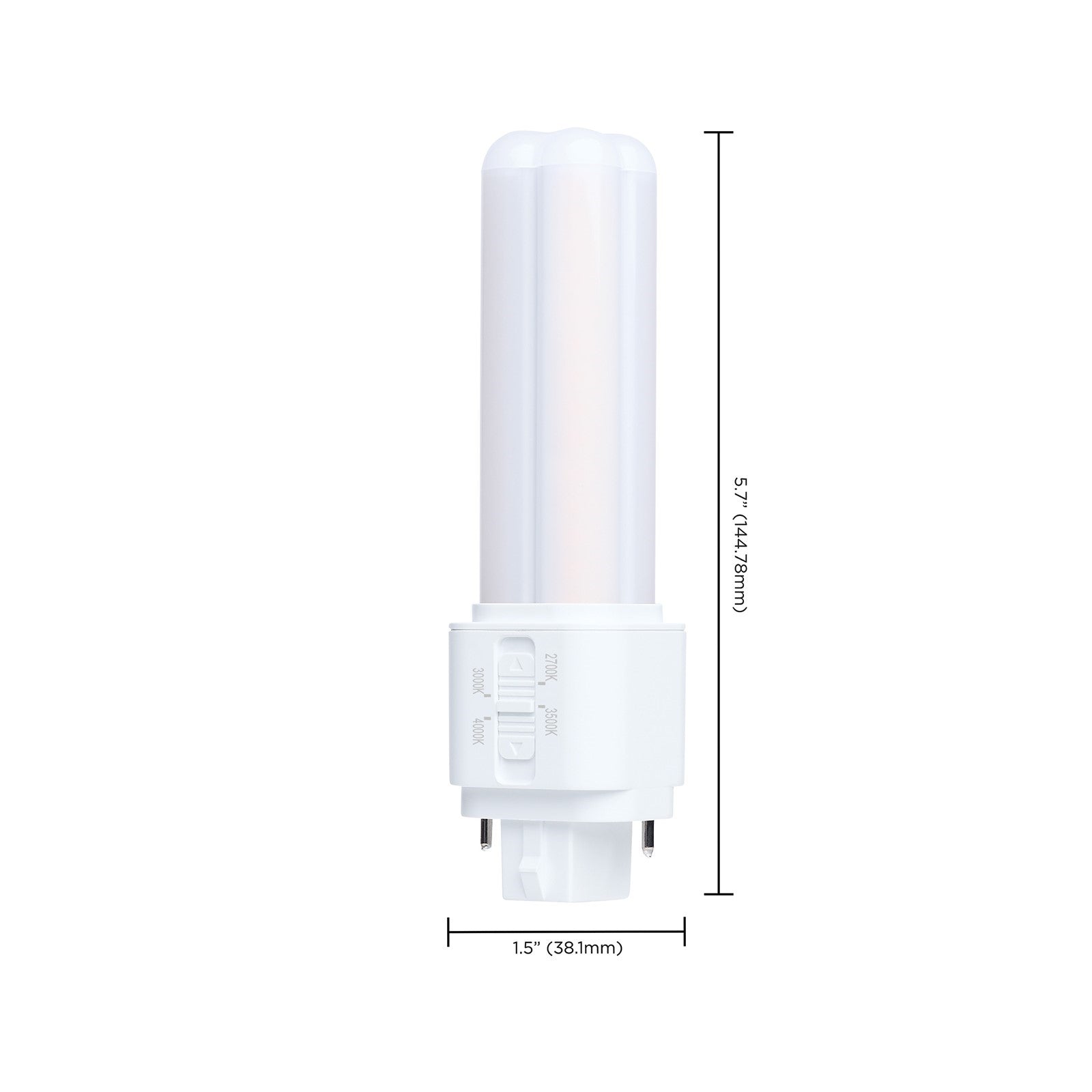 Nuvo Lighting S29898 7W PLC LED Bulb | GX32d Base Type A/B Dual Mode | Selectable 2700K-4000K CCT | 900 Lumens, Non-Dimmable | Model S29898