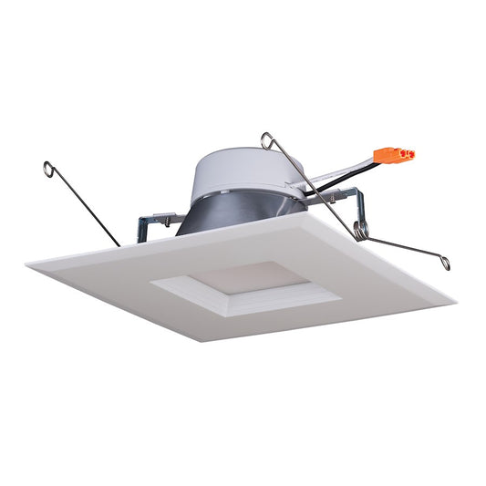 Nuvo Lighting Satco 11.5W LED Downlight Retrofit 5-6" Square | Modern White Finish | Wet Location Recessed Light | 1000 Lumens 5000K 120V | Model S39773