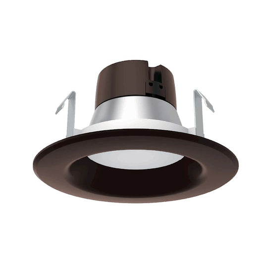 Nuvo Satco 4in 1-Light LED Downlight Retrofit | Modern Bronze Trim | Kitchen & Bathroom Recessed Light | 520 Lumens 3000K Dimmable | Model S39847
