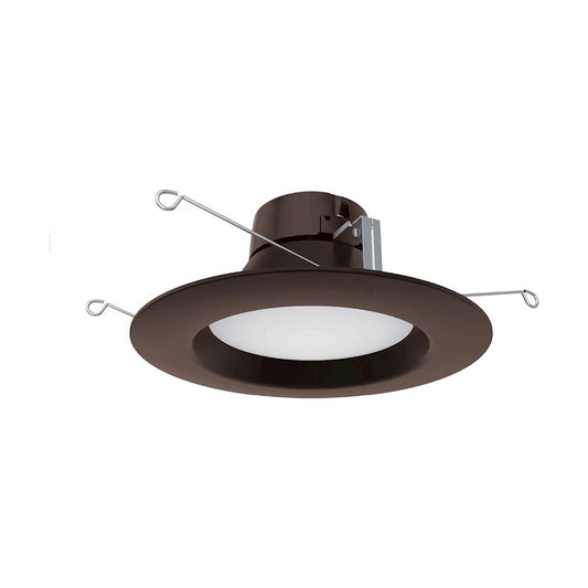 Nuvo Lighting Satco 10.5W LED Downlight Retrofit 5-6in | Modern Bronze Recessed Light | Bathroom & Covered Patio | 700 Lumens, 3000K | Model S39848