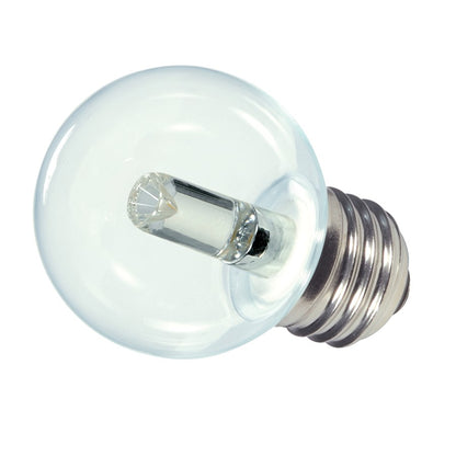 Nuvo Lighting Satco 1.4W LED G16 1/2 Clear Bulb | 2700K Warm White, 36 Lumens, E26 Medium Base | Accent & Decorative Lighting | 2.06 x 2.75 | Model S9158