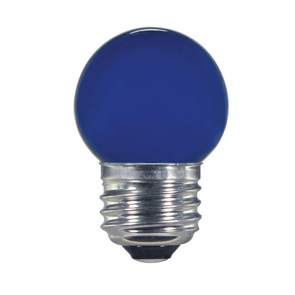 Nuvo Lighting S9162 1.2W LED S11 Ceramic Blue E26 Bulb | Decorative Blue Ceramic Finish | Indoor & Wet Location Accent Light | 1.38 x 2.31 | Model S9162