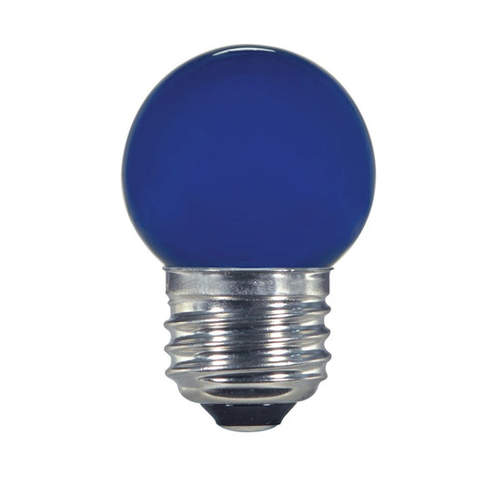 Nuvo Lighting S9162 1.2W LED S11 Ceramic Blue E26 Bulb | Decorative Blue Ceramic Finish | Indoor & Wet Location Accent Light | 1.38 x 2.31 | Model S9162