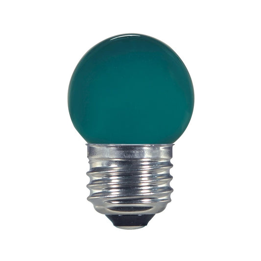 Nuvo Lighting S9163 1.2W LED S11 Ceramic Green Bulb | E26 Medium Base | Indoor & Outdoor Landscape Accent | 360° Beam, 25,000 Hr Life | Model S9163