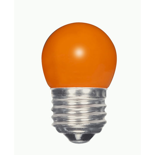 Nuvo Lighting S9164 1.2W LED S11 Ceramic Orange E26 Bulb | Decorative Orange Glass | Indoor & Outdoor Accent Lighting | 1.38 x 2.31 in | Model S9164