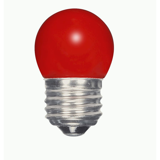 Nuvo Lighting S9165 1.2W LED S11 Ceramic Red Night Light Bulb | E26 Medium Base | Indoor & Wet Location | 1.38 x 2.31 in | Model S9165