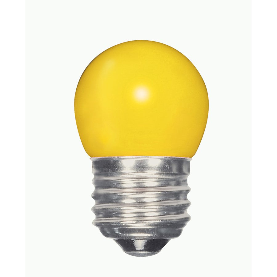 Nuvo Lighting S9166 1.2W LED S11 Ceramic Yellow Night Light Bulb | E26 Medium Base | Hallway & Bathroom Accent | 1.38 x 2.31 in, 360° Beam | Model S9166