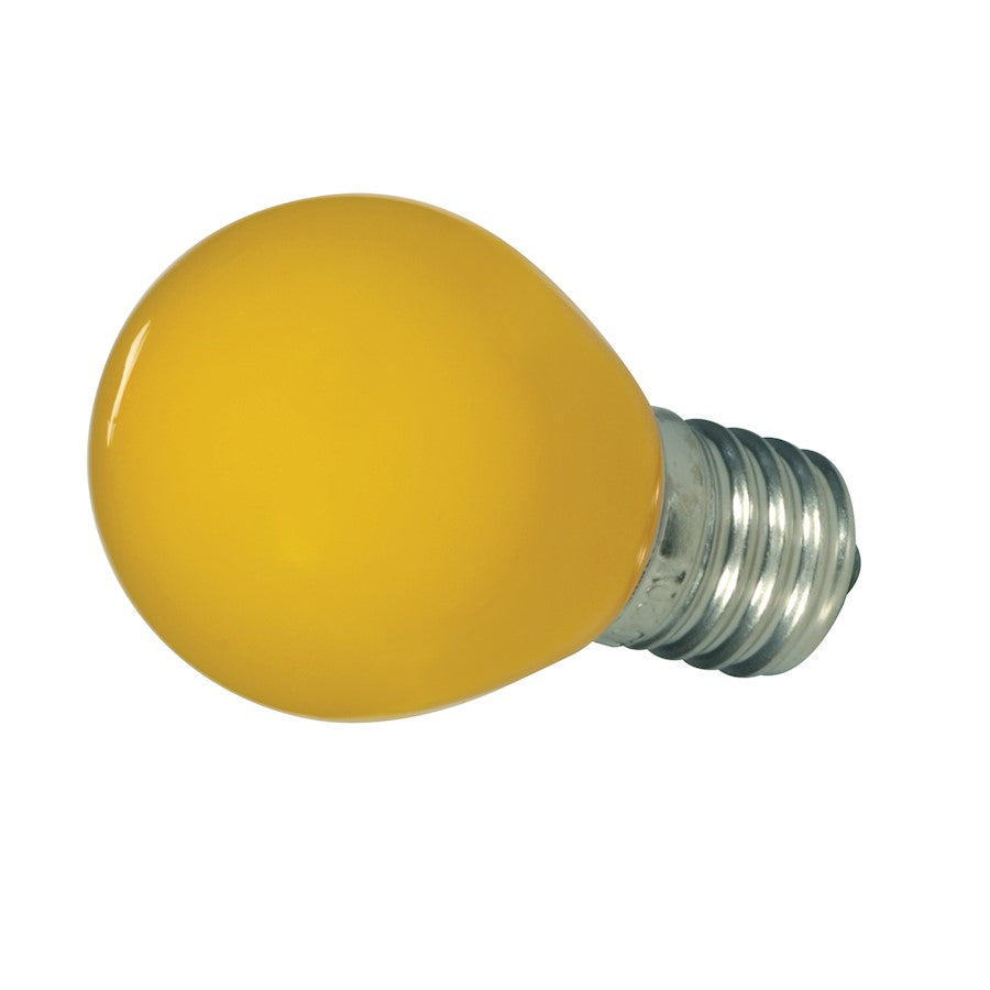 Nuvo Lighting S9166 1.2W LED S11 Ceramic Yellow Night Light Bulb | E26 Medium Base | Hallway & Bathroom Accent | 1.38 x 2.31 in, 360° Beam | Model S9166
