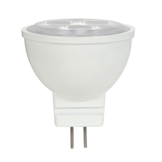 Nuvo Satco 3W LED MR11 Bulb | Clear Glass GU4 Bi-Pin Base | Accent & Under-Cabinet Lighting | 210 Lumens 2700K Dimmable Damp Rated | Model S9280