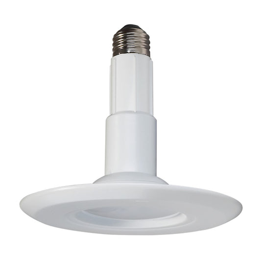 Nuvo Lighting Satco 4in 8.5W LED Recessed Downlight | Modern White Trim | Bathroom & Covered Patio Damp-Rated | 510 Lumens 2700K Dimmable | Model S9598