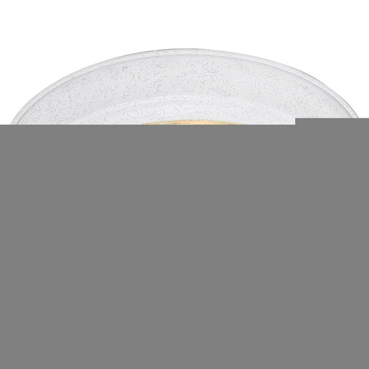 Nuvo 2-Light 13in Flush Mount | Traditional Textured White and Clear Ribbed Glass | Bedroom & Hallway Ceiling Light | 13.25 x 5.5 in | Model SF76-192