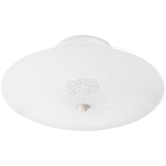 Nuvo Lighting Sunburst 12in 2-Light Flush Mount | Traditional White Glass | Bathroom & Hallway Ceiling Light | 12 x 12 x 4.75 in | Model SF76-269