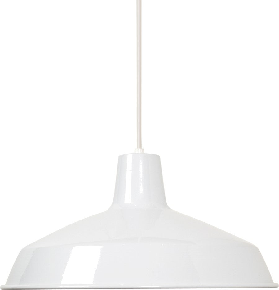 Nuvo Lighting 1-Light 16in Pendant | Traditional White Glass Warehouse Shade | Kitchen Island & Dining Room | 16 x 16 x 8.125 in | Model SF76-283
