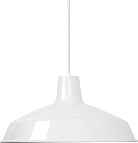 Nuvo Lighting 1-Light 16in Pendant | Traditional White Glass Warehouse Shade | Kitchen Island & Dining Room | 16 x 16 x 8.125 in | Model SF76-283