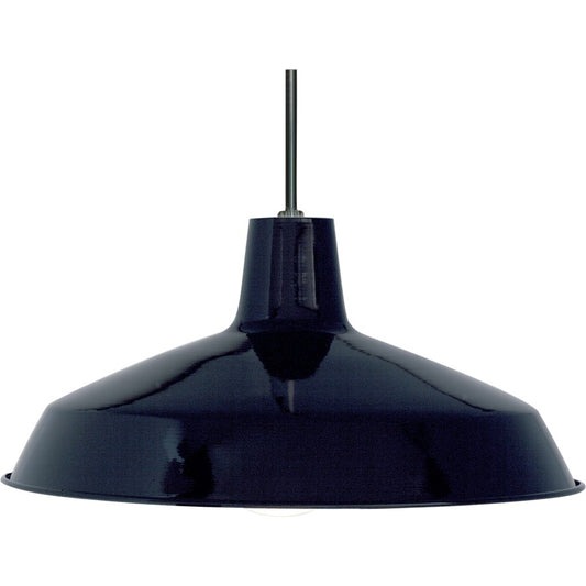 Nuvo Lighting SF76-284 16in 1-Light Pendant | Traditional Black and Clear Glass | Kitchen Island & Dining Room | 16 x 16 x 44 in | Model SF76-284