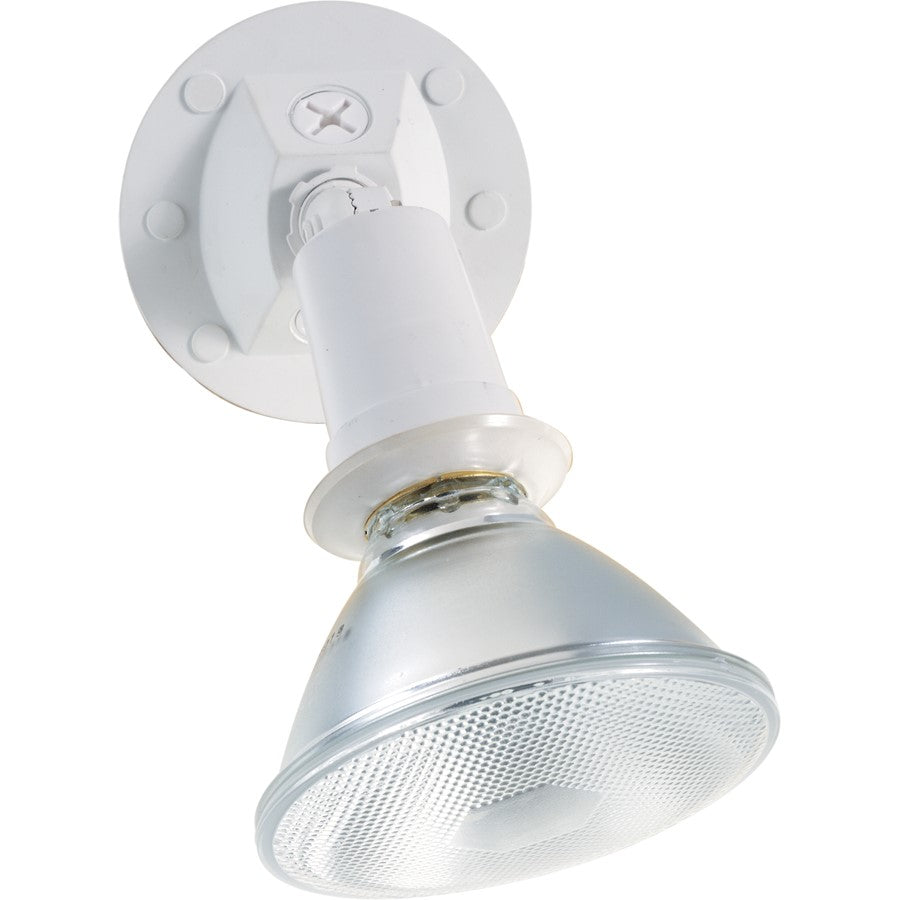 Nuvo SF76-520 1-Light Outdoor Flood Light | Traditional White Aluminum Adjustable Swivel | Exterior Wall & Landscape | 4.5 x 5 in | Model SF76-520