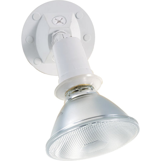 Nuvo SF76-520 1-Light Outdoor Flood Light | Traditional White Aluminum Adjustable Swivel | Exterior Wall & Landscape | 4.5 x 5 in | Model SF76-520