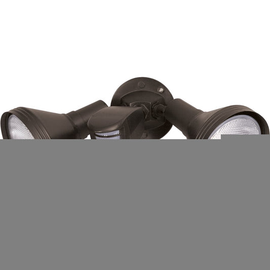 Nuvo Lighting SF76-531 14in 2-Light Flood Light | Traditional Black Aluminum with Adjustable Swivel & Motion Sensor | Outdoor Security & | Model SF76-531