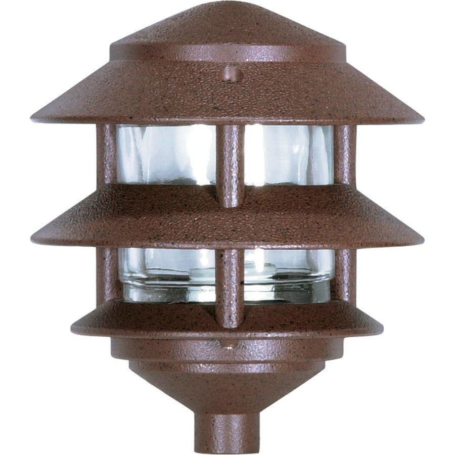 Nuvo Lighting SF76-632 1-Light Pagoda Garden Light | Traditional Old Bronze | Landscape & Pathway Accent | 6.125 x 7.125 in | Model SF76-632