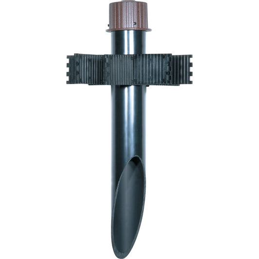 Nuvo Lighting Cap Stake Post Light 18in 1-Light Post Light | Traditional Old Bronze | Pathway & Garden Accent | 2 x 2 x 18 in | Model SF76-639
