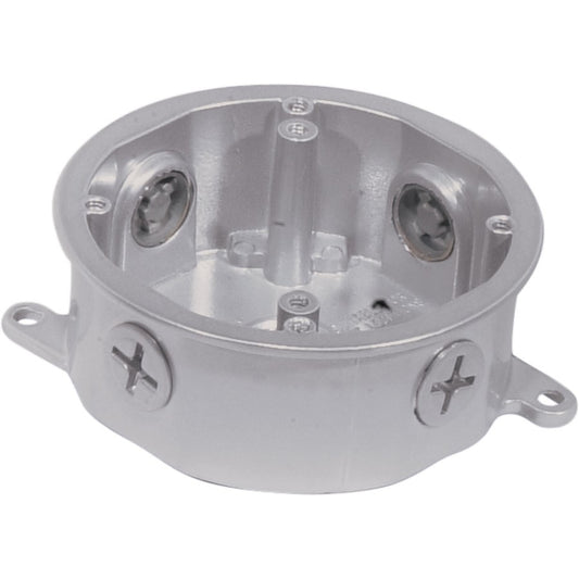 Nuvo Lighting SF76-651 Metallic Silver Die Cast Junction Box | Traditional Metal | Indoor Electrical Box | 4 x 5.38 x 1.75 in | Model SF76-651