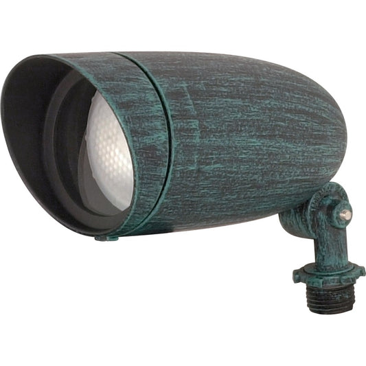 Nuvo SF76-656 1-Light Landscape Flood Light | Traditional Antique Verdi Finish | Outdoor Pathway & Garden Accent | 6.25 x 2.75 x 2.75 in | Model SF76-656