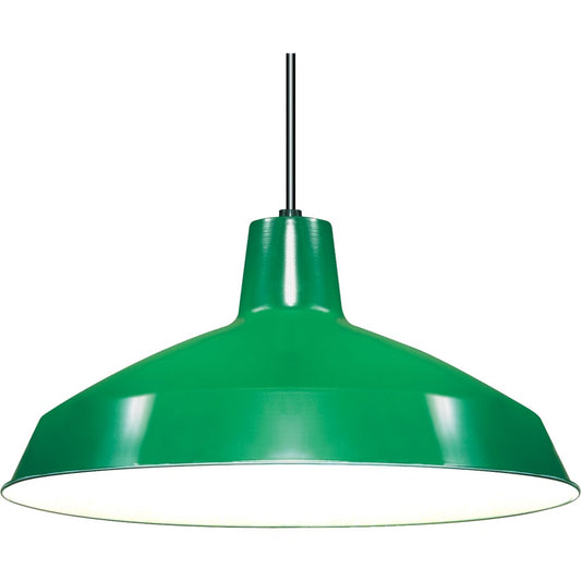 Nuvo Warehouse 16in 1-Light Pendant | Traditional Green Aluminum Warehouse Shade | Kitchen Island & Dining Room | 16 x 16 x 8.125 in | Model SF76-660