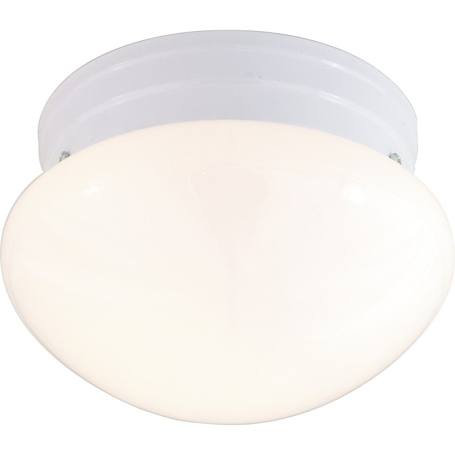 Nuvo Lighting Medium Mushroom 2-Light 10in Flush Mount | Traditional White Glass | Bathroom & Hallway Ceiling Light | 10 x 10 x 6 in | Model SF77-062