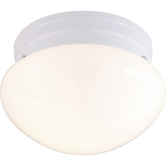 Nuvo Lighting Medium Mushroom 2-Light 10in Flush Mount | Traditional White Glass | Bathroom & Hallway Ceiling Light | 10 x 10 x 6 in | Model SF77-062